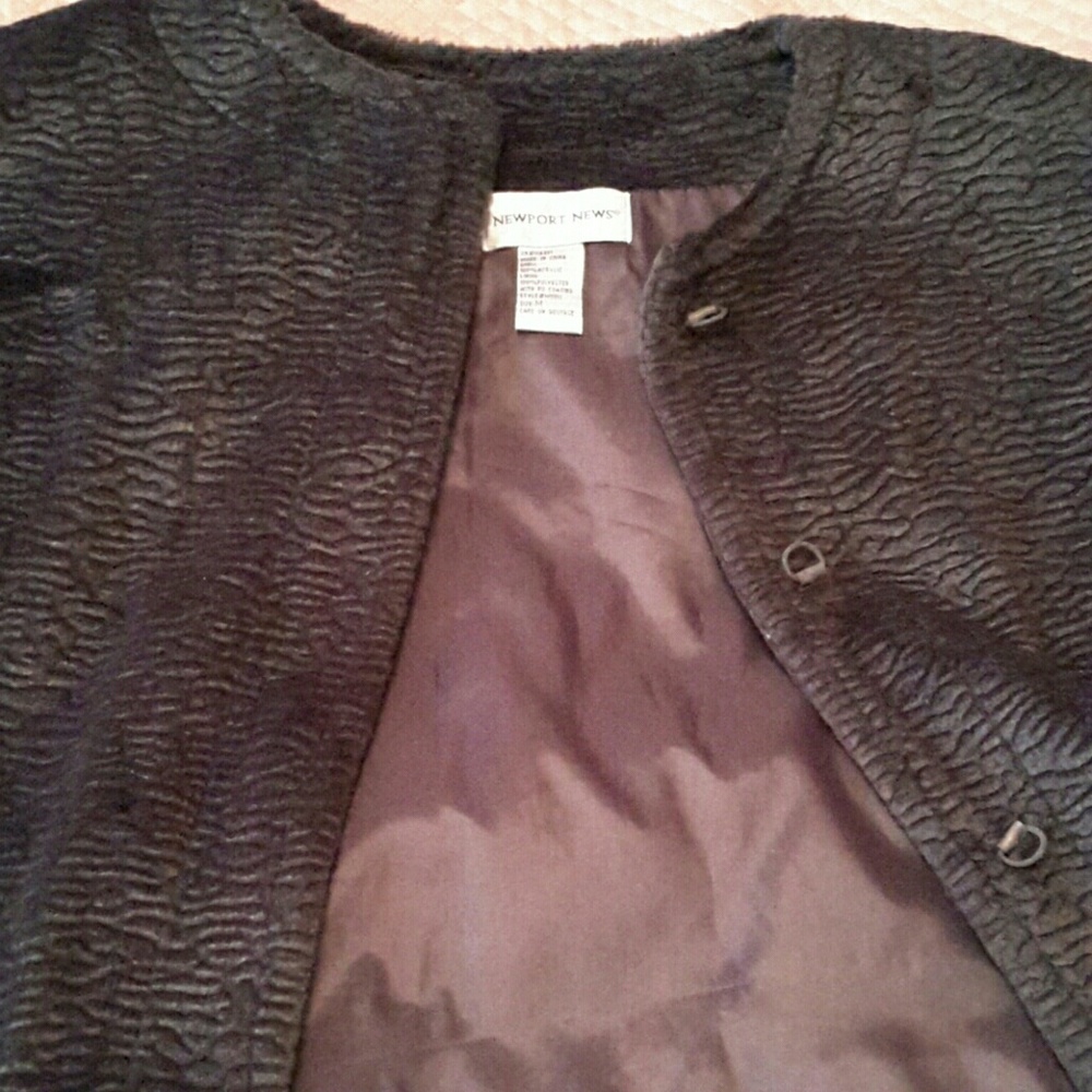 Vintage Faux Lamb Fur Newport News Poncho